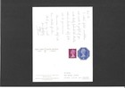 Gb Postal Stationery Sto Qeii 3p   3p Blue Reply Postcard Size F To New Zealand