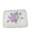 Vtg Porcelain Rectangular Jewelry trinket Box Mint Green Coloured Flowers Japan