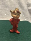 Vtg  Japan Christmas Glitter Devil Elf Red