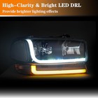 Led Drl Headlight  Headlights Assembly Kit Compatible With 1999-2007 Gmc 