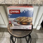 Pyrex Limited Edition Pie Baking Dish W Christmas Tree Tray Basket Bakeware Set