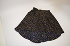 Umgee Usa Women s Hi Lo Printed Pleat Skirt - Black   Brown Size S Small