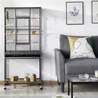 54inch Rolling Parrot Bird Cage For Cockatiel Parakeet Conure Lovebird Budgie