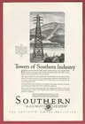 Lot Of 13 Ads   Southern Railway Railroad 1926-1954 Industry charm electricity  