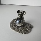 Vintage Walt Disney Productions Mickey Mouse Sterling Silver Charm Pendant 3d