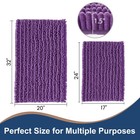 H veronnex Luxury Chenille Lavender 2-piece Bathroom Rug Set - Non-slip  Washabl