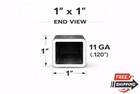 Square Tubing-1  X 1  X 11ga  0 120   Wall Steel Tubing-select Length