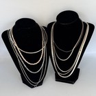 Vintage Lot Of 10 925 Sterling Silver Chains Necklaces Wearable 100-grams