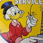 Vintage Standard Gasoline Sign - Gas Oil Pump Plate Porcelain Walt Disney Sign