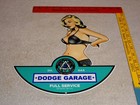 Vintage Dodge Brothers Motor Vehicle Service Garage      Woman Metal Gasoline Sign