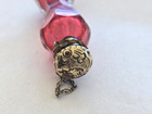Antique Victorian Miniature Ruby Cut Glass Perfume Scent Bottle Deep Facets 1870