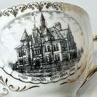 Carthage  Indiana In Antique High School Souvenir China Gold Gilded Tea Cup