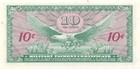 Usa mpc  10  Cents   1964  Series Of 641  Plate   20  Uncirculated Banknote Mm