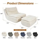 Xuegw Bean Bag Chair Memory Foam Lazy Floor Sofa Adults Kids Bedroom Living Room