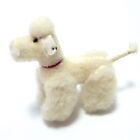 Vintage Steiff Mohair Snobby Poodle Jointed 4   With Button No Tag Dog White Toy