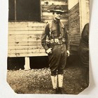 Antique Snapshot Photograph Army Military Man Dough Boy In Uniform
