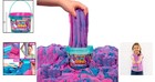 Neon Pink   Blue Cotton Candy Scented Moldable Play Sand In Reusable Bucket     