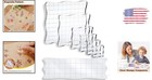 Clear Acrylic Stamp Block Set - 7 Assorted Sizes With Grid Lines For Crafts