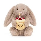 New Authentic Jellycat Bashful Beige Bunny Birthday Plush Stuffed Animal Rabbit
