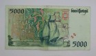 1996 Banco De Portugal 5000 Portuguese Escudos Banknote Serial No  82g 147298