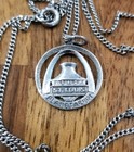 Rare Vintage Sterling Silver St Louis Planetarium Necklace   Pendant Gothic Ster