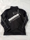 Puma Boys M Black white Full Zip Track Jacket Polyester Knit Activewear