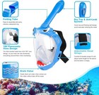 Full Face Snorkel Mask For Kids With 180   Panoramic View  Snorkeling Set Featuri