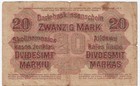 20 Mark Kowno 1918 Banknote Darlehnskasse Ost Note Germany  P-r131