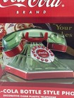Coca-cola Bottle Style Phone Telephone  Green red white - Vintage Nos New In Box