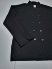   l4  Dickies Francesco Classic Chef Coat  8-button  Black  Size Men s Small 