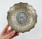 Vintage India Indian Fancy Metal Bowl With Geometric Designs