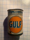 Gulf Wheel Bearing Grease Vintage Can  open Container  No Lid 