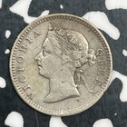 1899 Straits Settlements 5 Cents Lot f8739 Silver 