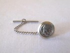 Vintage Napoleon Empereur Silhouette French 1 2 Embossed Silvertone Tie Pin Tack