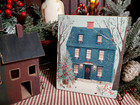 Pretty Old Primitive Colonial Shaker Vintage Style Christmas Saltbox House Sign