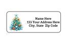30 Beach Tree Christmas Personalized Return Address Labels 1 In X 2 625 In