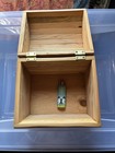 Hand-made Small Wooden Treasure Chest Jewelry Box Pine Wood Stash Gift