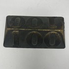 Vintage 1960s Solid Bronze Prism Golf Yardage Cart Path Marker Number - 100 Yard