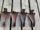 Set Of 4 Antique Cast Iron Wood Stove Heater Feet  Legs 8 1 4    Tall