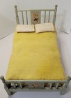 Vintage Wooden Doll Bed   Handmade Mattress And Pillows 21  Long