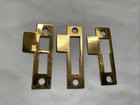 3 Antique Brass Strike Plates For Mortise Locks  3 25     Different Cuts sizes