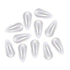  Pack Of 100 White Plastic Faux Pearl Teardrop Imitation Pearl 8mm X 14mm