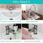 1080  swivel Faucet Extender  Sink Water Faucet Aerator Silver Standard