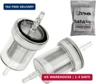 2 Pack Diesel In-line Fuel Filter Kit Reusing Detachable Washable Stainless Mesh