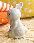 Vintage 1982 Hallmark 2-1 8  Ceramic Easter Bunny Rabbit Egg Basket Figurine