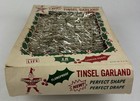 Vintage Holly Brand Silver Christmas Tree Tinsel Garland W  Box 18    Usa Nos