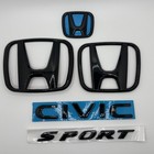 5pcs For 2022-2026 Honda Civic 11th Gen Gloss Black Emblem Set
