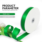 1 Inch 100 Yards Satin Ribbon Green  Solid Color Fabric Ribbon For Gift Wrapping