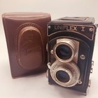 Universal Uniflex I Tlr Camera 1940s Twin Lens Reflex W  Case Vintage 120 Film