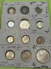 World Silver Coin Lot  34  All Diff  Many Countries  Ty s  Values  Sil Contents